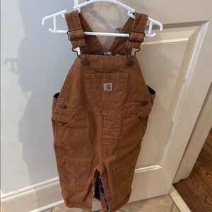 Kids Carhartt Brown Overalls Durable 2T